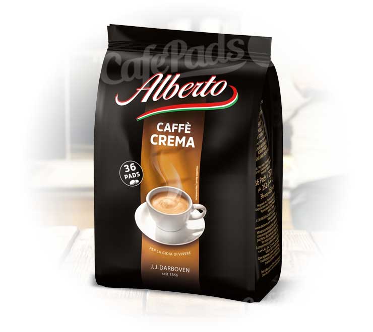 caffe, crema, kawa, senseo, saszetki, ekspresy, philips, alberto, kaffee, de, 36 pads, kawa w saszetkach
