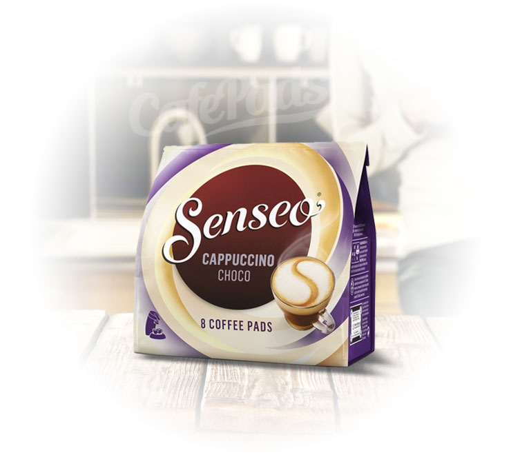 kawa, senseo, saszetki, ekspresy, philips, douwe egberts, cappucino, choco, 8pads