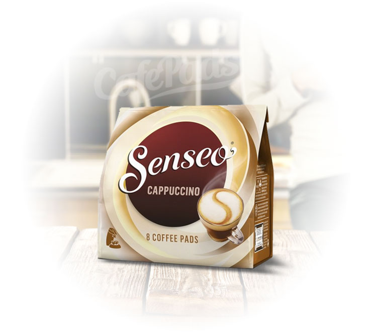kawa, senseo, saszetki, philips, douwe egberts, cappuccino, 8pads
