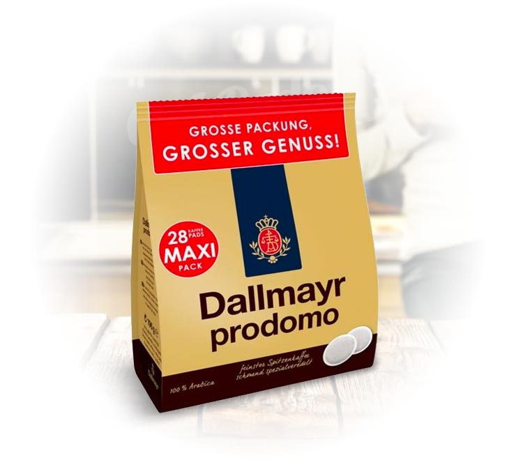 kawa, senseo, saszetki, ekspresy, philips, dallmayr, prodomo, de, 28 pads, kawa w saszetkach