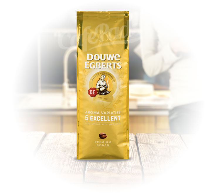 kawa, douwe egberts, excellent, 500g, coffee, złota, 5, gold, ziarna