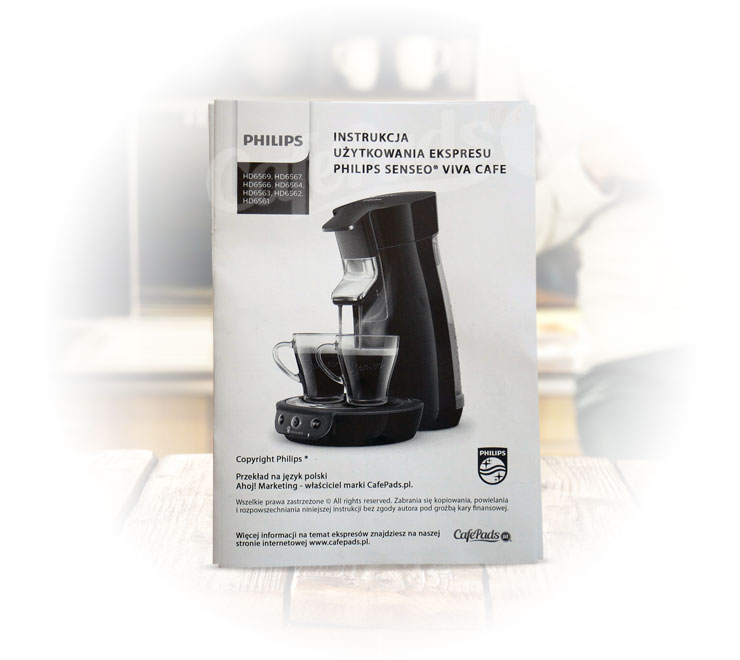 instrukcja obsługi, philips senseo, philips, senseo, język polski, viva cafe, 6561, 6562, 6563, 6564, 6566, 6567, 6569