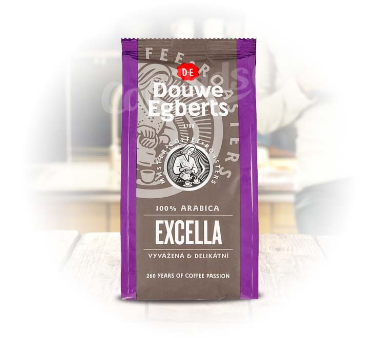 kawa, douwe egberts, czechy, excella,, 250g, coffee, kawa z holandii, holenderska, douwe, egberts, de, master