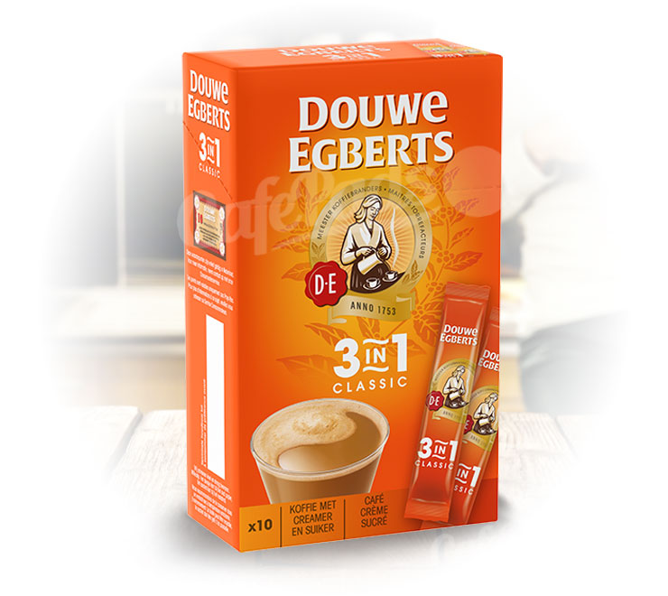kawa, douwe egberts, 3w1, classic, coffee, kawa rozpuszczalna
