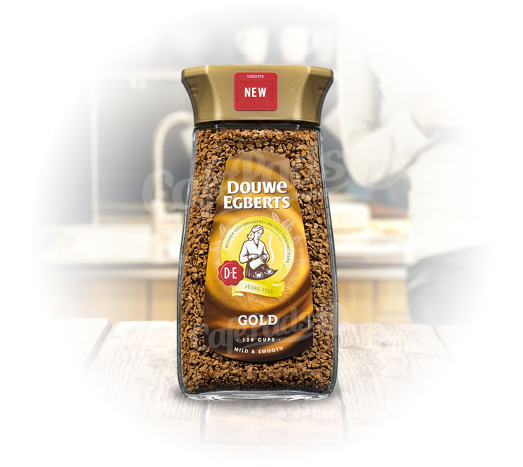 kawa, douwe egberts, gold, 200g, coffee, kawa rozpuszczalna