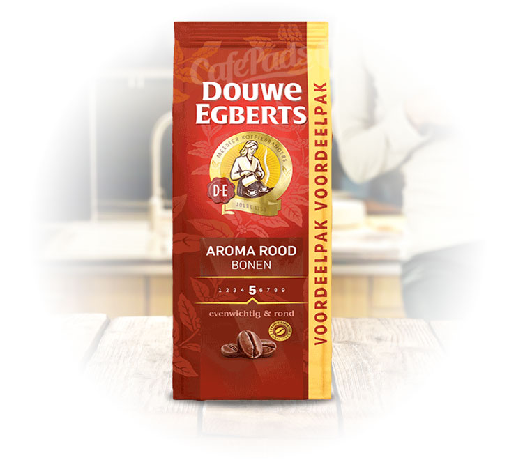 kawa ziarnista, douwe egberts, 1000 g, aroma rood, 1 kg, aroma rood, ziarna