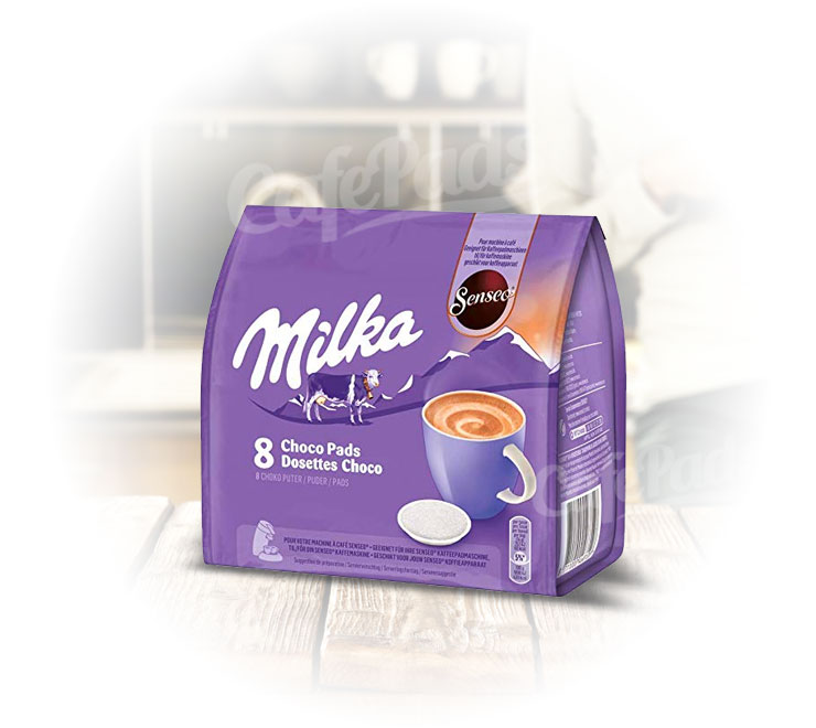 czekolada, milka, senseo, philips, czekolada do senseo, milka senseo, 8 pads, saszetki milka