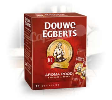 kawa, douwe egberts, aroma rood, 25, coffee, kawa rozpuszczalna, sticks