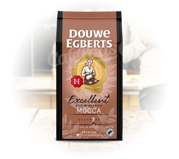 mocca, douwe egberts, kawa, mielona, miedziana, mocca, 250g