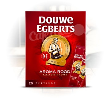 kawa, douwe egberts, aroma rood, 25, coffee, kawa rozpuszczalna, sticks