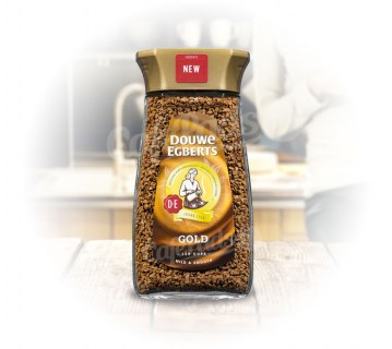 kawa, douwe egberts, gold, 200g, coffee, kawa rozpuszczalna