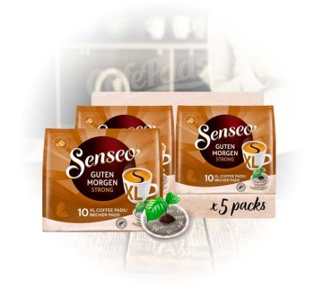 kawa, senseo, saszetki, ekspresy, philips, douwe egberts, de, guten morgen, strong, 10 pads