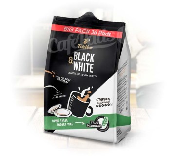 kawa, senseo, saszetki, ekspresy, philips, tchibo, Black & White, 36 pads