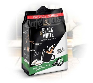 kawa, senseo, saszetki, ekspresy, philips, tchibo, Black & White, 36 pads