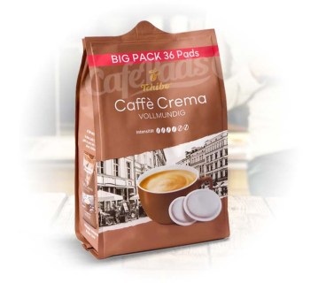 kawa, senseo, saszetki, ekspresy, philips, tchibo, caffe crema, 36 pads